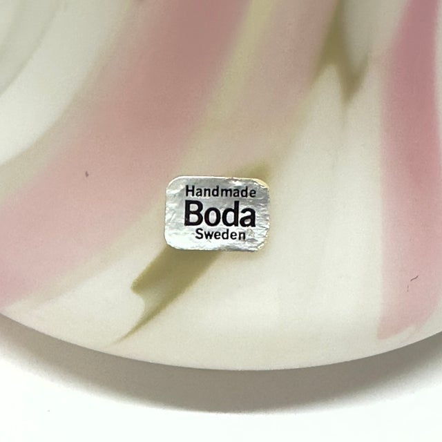 Matte Frosted Pink & White Art Glass Vessel Curation - Group of 5 For Sale - Image 16 of 16