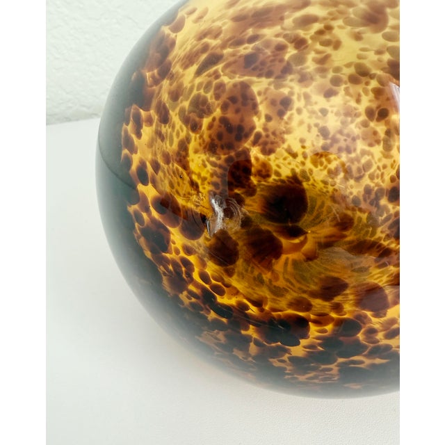 Murano 1960s Murano Tortoise Glass Orb For Sale - Image 4 of 7