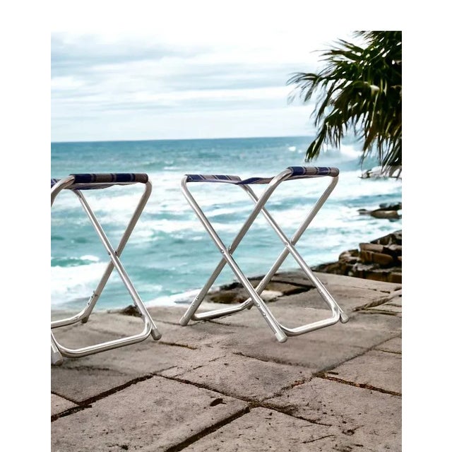 Set of Vintage Danish Folding Stools, 1970s For Sale - Image 4 of 12