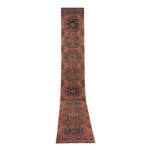 1960s Turkish Oushak Extra Long and Wide Runner - Stair Tread 2'6'' X 21'3''