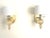 Hollywood Regency Gold Fleck Murano Glass Wall Sconces from Barbara Barry for Baker Furniture, Set of 2 For Sale - Image 3 of 13