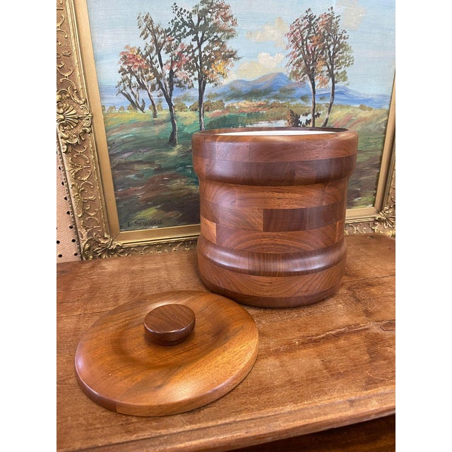 Vintage Mid Century Modern Solid Black Walnut Ice Box by Custom Kraft . For Sale In Seattle - Image 6 of 9