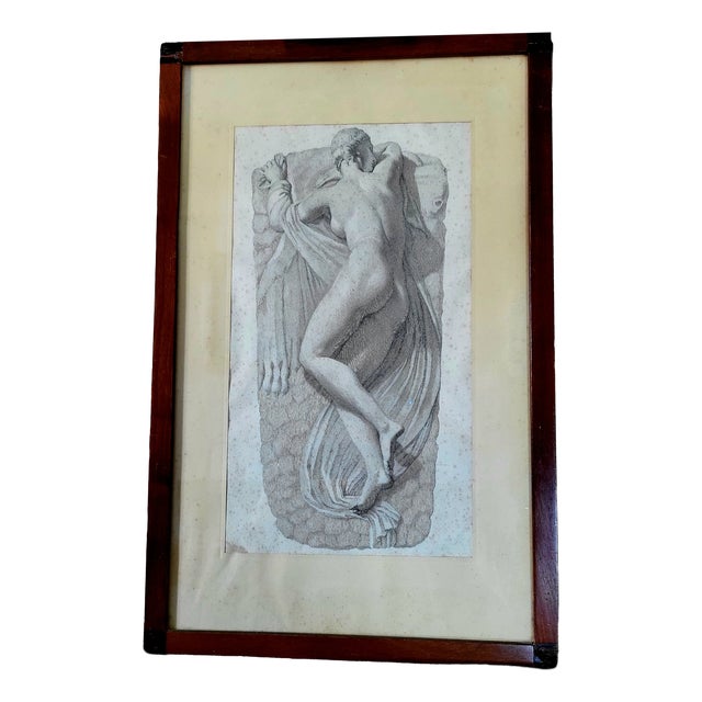 After Giovanni Domenico Campiglia, Nude Sleeping Hermaphroditus, 1740, Engraving, Framed For Sale