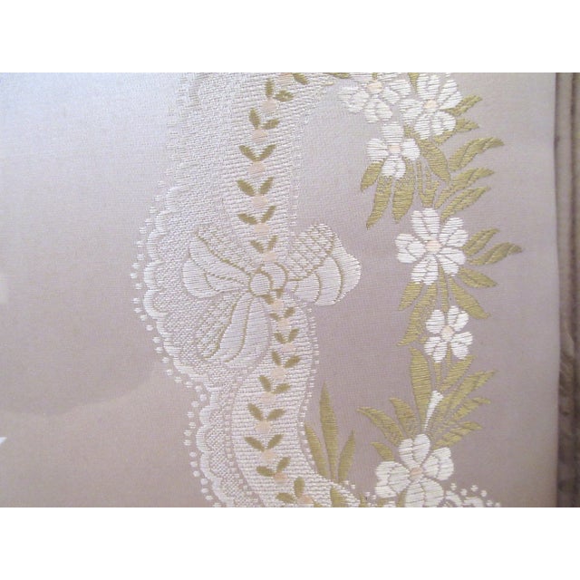 Wood Antique French Louis Gilt Carved Bergere Chair With Damask Roses Fabric For Sale - Image 7 of 13