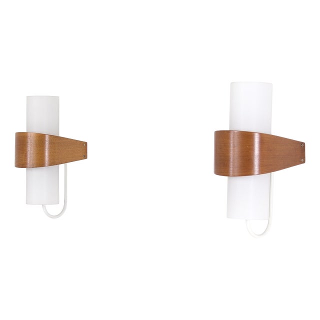 Wall Lights by Louis Kalff for Philips, 1950s, Set of 2 For Sale
