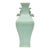 Vintage Mid Century Modern Porcelain Asian Vase in Celadon Green, 1950's For Sale
