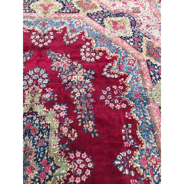 Textile Large Vintage Kirman Style Rug, 1940s For Sale - Image 7 of 16