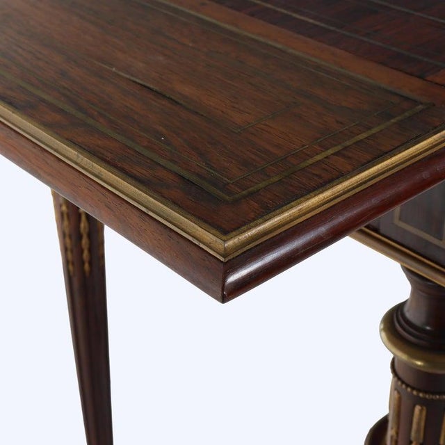 Brass Linke Attr. Louis XVI Rosewood Ormolu Lady's Drop-Leaf Desk 19thC For Sale - Image 8 of 18