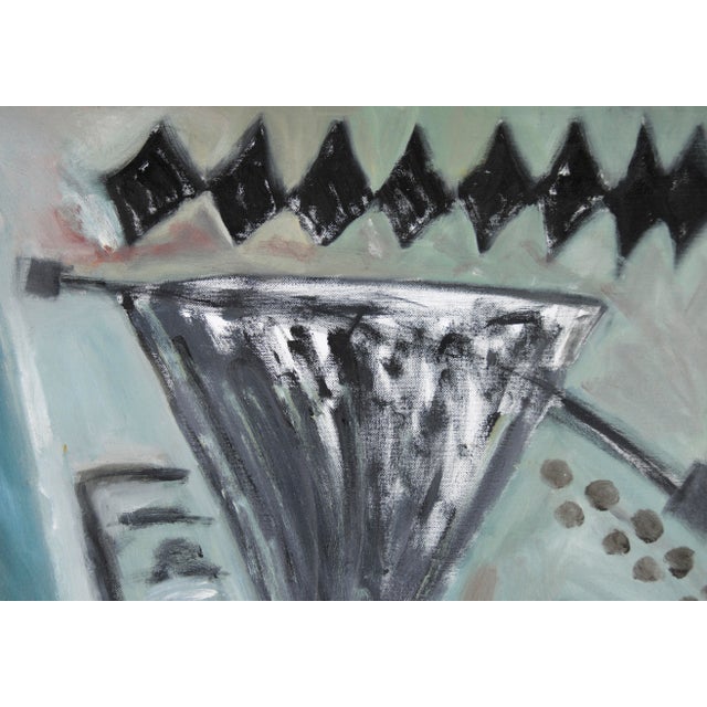 Textile "Machinations of the Mind No. 3" - Abstract Surrealist Landscape in Oil by Loreen Hewitt-Hackett For Sale - Image 7 of 11