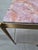 Early 21st Century Brass and Rose Quartzite Side Table For Sale - Image 5 of 8