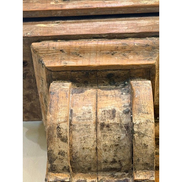 Neoclassical Pier Mirror, Distressed Wood, Circa 1880s For Sale - Image 14 of 18