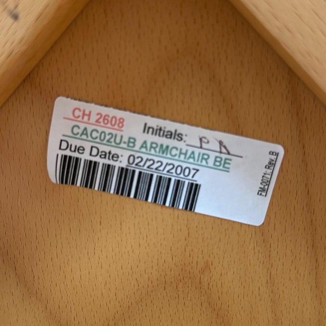 Set of Four Normal Cherner Walnut Dining Chairs With Leather Seats and Backs For Sale - Image 18 of 18