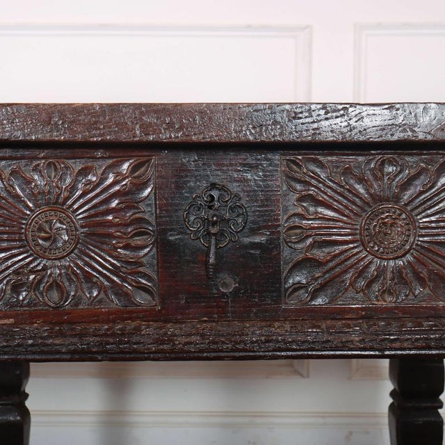 Brown Antique Spanish Oak Console Table, 1600s For Sale - Image 8 of 18