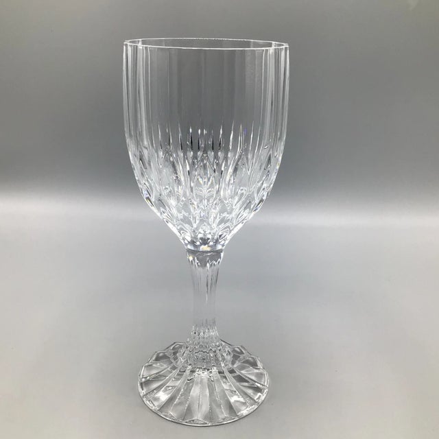 French French Fluted Stem Bretagne Water Goblets-Set of 12 For Sale - Image 3 of 12