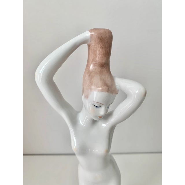 Elegant vintage woman’s porcelain figure from a European estate dating back to the 1960’s Beautiful on a mantel or side...