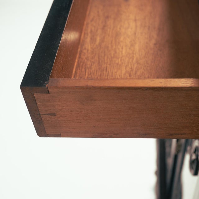 Black Arts & Crafts Parlour Cabinet in Black Ebonised Wood and Mirror Glass from Maddox & Co., England, 1910s For Sale - Image 8 of 18