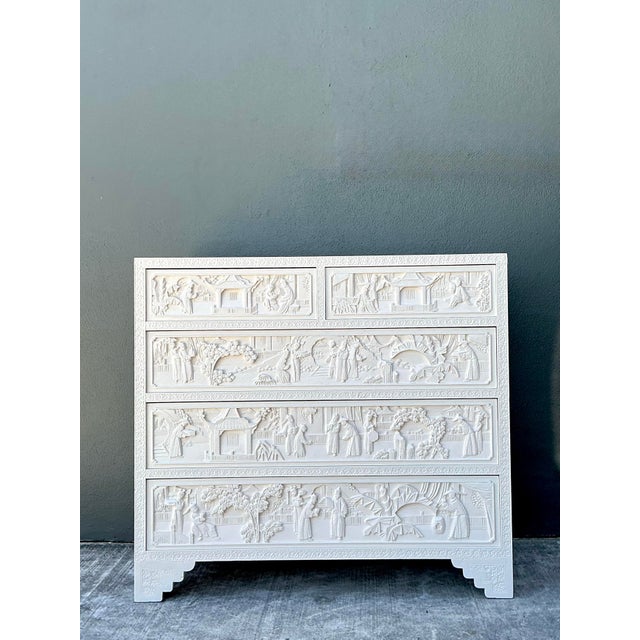 Vintage Todd Hase Asian Carved Relief Chest of Drawers For Sale - Image 12 of 12