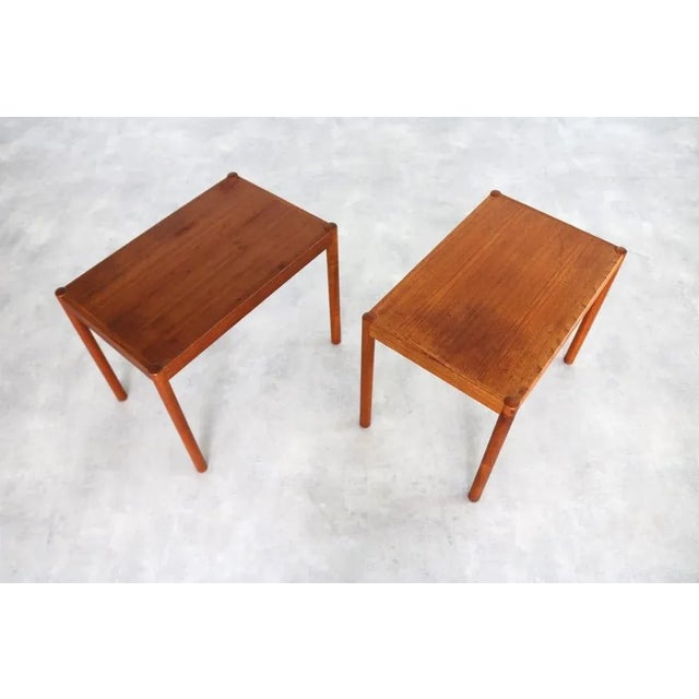 Vintage Side Tables in Teak, 1960s For Sale - Image 4 of 5