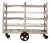 White Patinated Bakery Rack on Wheels, Antique, France, Early 20th Century For Sale