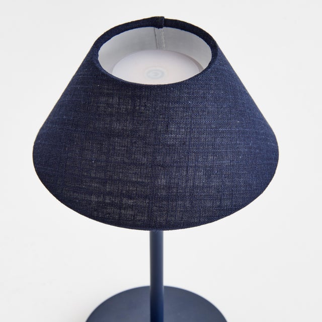 Kenneth Ludwig Chicago Alluna Cordless Led Lamp 10" - Navy For Sale - Image 4 of 8