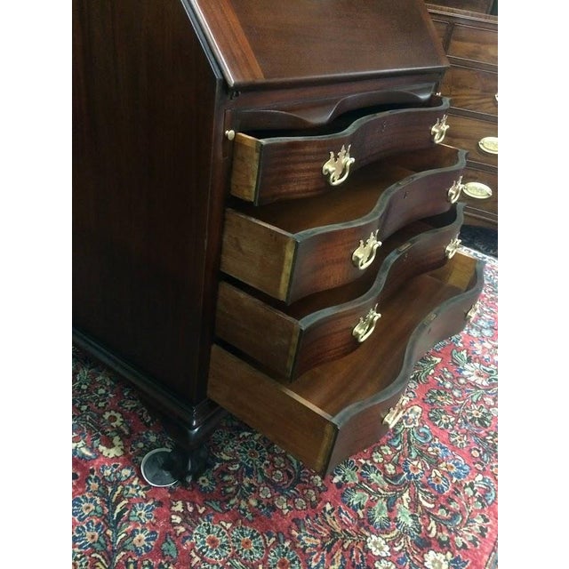 Vintage Secretary Desk, Mahogany Slant Front Desk For Sale - Image 15 of 16
