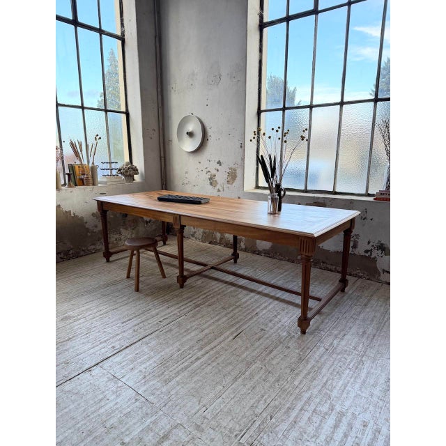 Walnut Farmhouse Conference Table, 1950s For Sale - Image 16 of 18