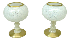 Vintage Table Lamps with Glass Lampshades from Doria Leuchten, 1960s, Set of 2