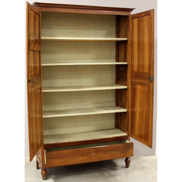 Italian Wardrobe in Walnut, 19th Century For Sale - Image 5 of 14