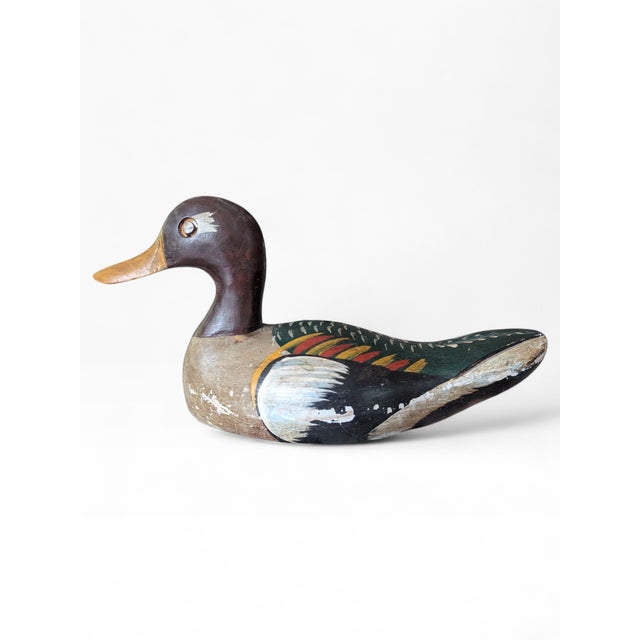 Antique Handmade Wooden Duck Decoys Made in Spain - A Pair For Sale In Charlotte - Image 6 of 18