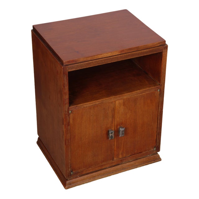 Vintage French Wooden Bedside Tables, 1930s, Set of 2 For Sale