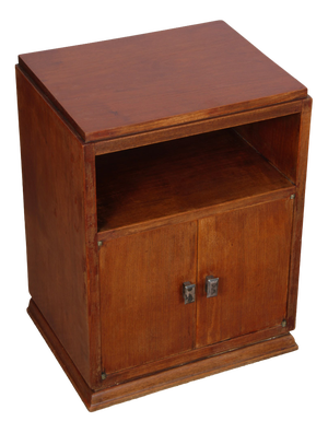 Vintage French Wooden Bedside Tables, 1930s, Set of 2