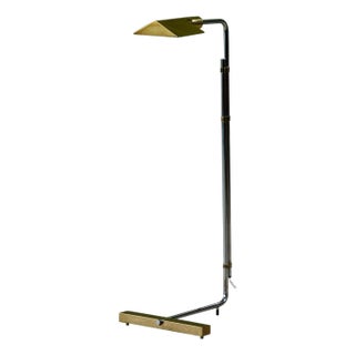 Cedric Hartman Parallel Bar Brass and Stainless Steel Floor Lamp For Sale