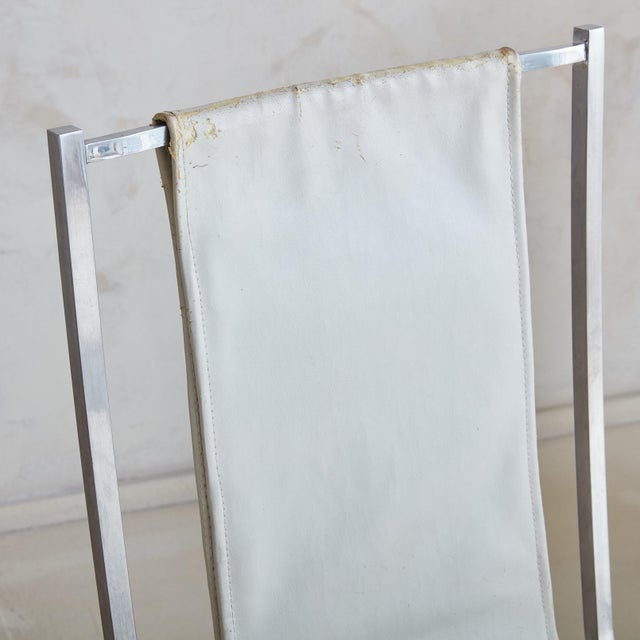 Mid-Century Modern Set of 6 Chrome Dining Chairs Attributed to Pierre Cardin for Maison Jansen, France 1970s For Sale - Image 3 of 11