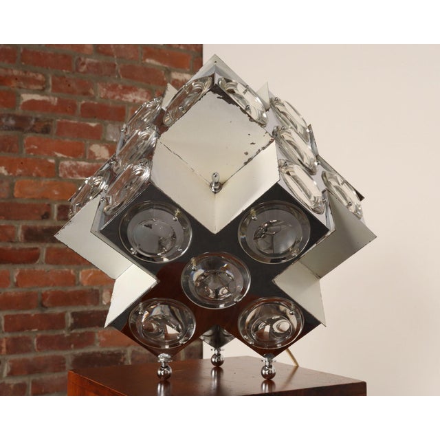 Vintage Italian Modernist "Stilkronen" Chrome Table Lamp by Oscar Torlasco For Sale - Image 17 of 18