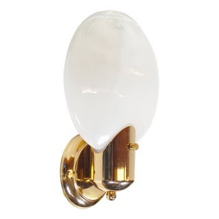 Vintage Wall Lamp in Brass and Murano Glass from Kaiser Leuchten, 1970s For Sale