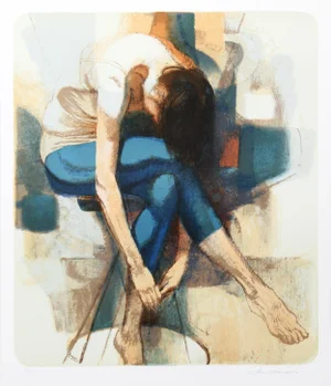Jim Jonson, Dancer Resting, Lithograph