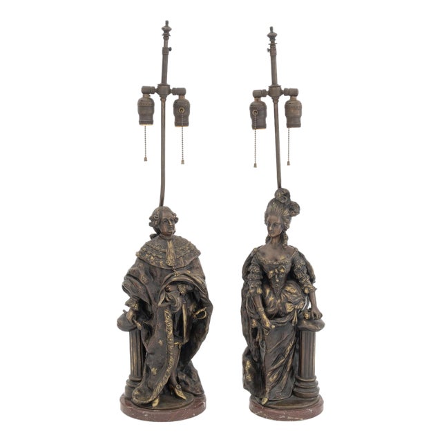 After Pierre-Ettienne Campagne Bronze Lamps, Pair For Sale