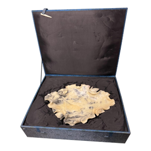 Antique Chinese Carved Soapstone Lotus Flower Bowl Brush Wash