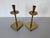 1970s 1970s Mid-Century Modern Brass & Metal Geometric Candle Holders – Pair For Sale - Image 5 of 12