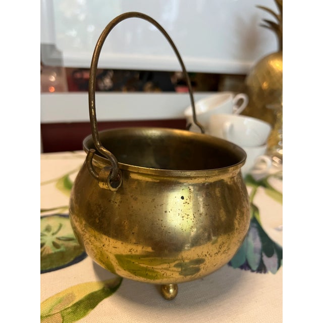 Mid-Century Modern 1970s Petite Brass Footed Bowl For Sale - Image 3 of 6