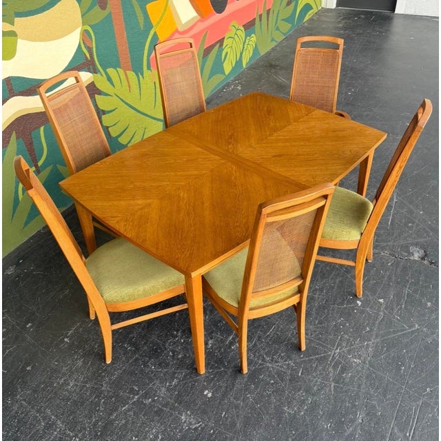 Mid Century Broyhill Diamond Head Dining Set For Sale - Image 4 of 16