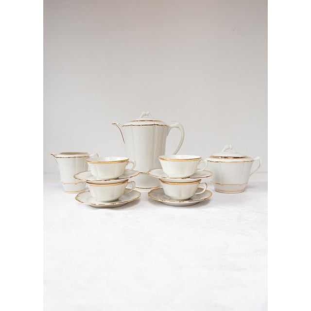 1920s Limoges Porcelain Tea Service for 4 by Philippon & Bruchet, 1920s-1930s, Set of 11 For Sale - Image 5 of 9