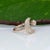 Metal 1.2Ct Lab Grown Diamond Moon Ring With Diamond Accents in Solid 14k Gold, Size 6.75 For Sale - Image 7 of 10