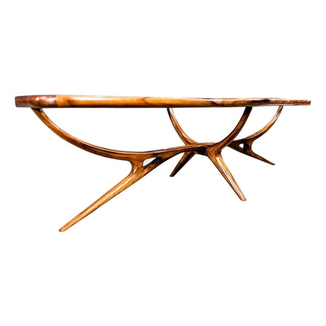 Giuseppe Scapinelli Sculptural Wooden Coffee Table, Brazil, 1950s For Sale
