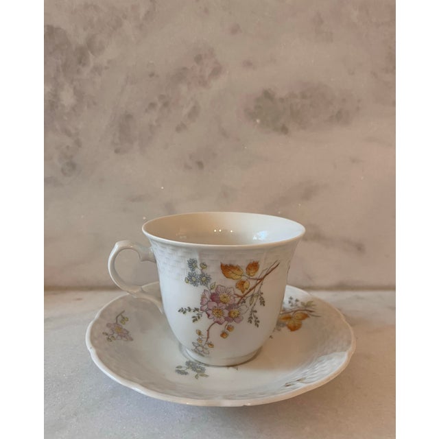 1930s 1930s Tk Thun Tea/Coffee Pot and 3 Cups and Saucers in the Maria Louisa Pattern For Sale - Image 5 of 12