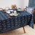 Carnation 6-Seat Indigo/Brick Red Tablecloth For Sale - Image 4 of 9