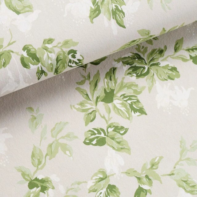 Schumacher Sample - Schumacher Garden Gate Wallpaper in Soft Neutral For Sale - Image 4 of 4
