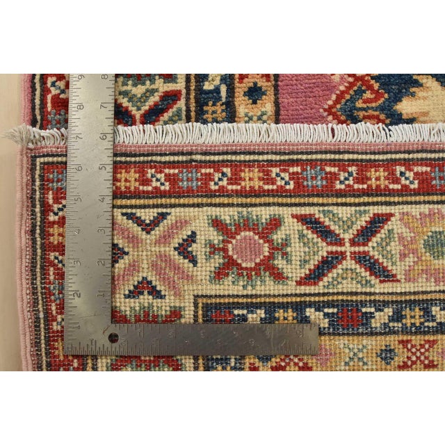 Kazak Runner 2’9” X 9’10” Pink Wool Tribal Hand-Knotted Oriental Rug For Sale - Image 13 of 13