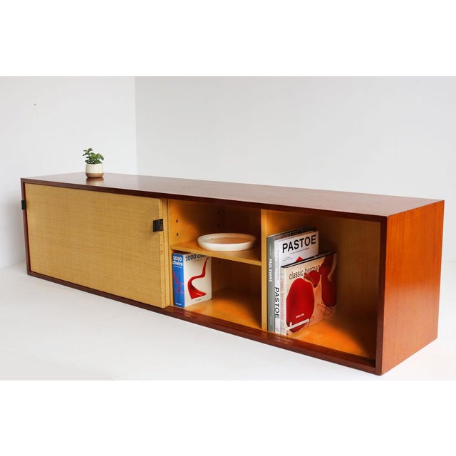 Model 123 Floating Sideboard in Seagrass and Teak by Florence Knoll for Knoll, 1960s For Sale - Image 15 of 18