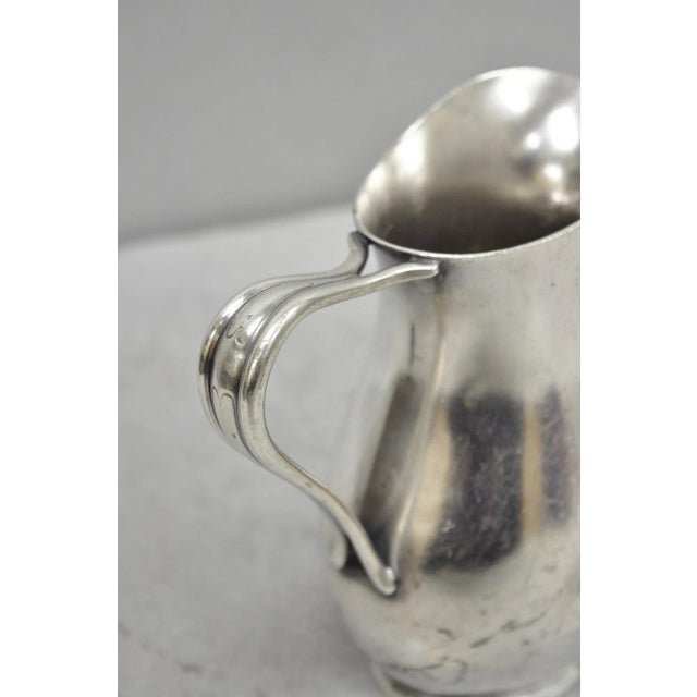 Reed & Barton Vintage 1940s Us Navy Reed & Barton Silver Plated Soldered Small Creamer Pitcher For Sale - Image 4 of 14